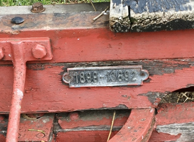 316 Horse Drawn Fire Cart close up of Date & Number 1899 - 13692.jpg