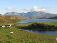 9 Gesto Farm and the Black Cuillin along Loch Harport.JPG