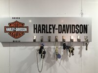 Steel Harley Davidson hanging rail