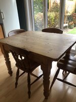 Farmhouse table with 4 chairs