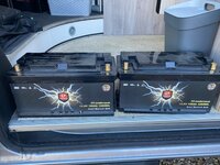 2 x almost new 100AH LiPO4 Lithium batteries