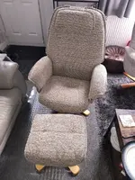 Swivel Recliner Chair and Footstool